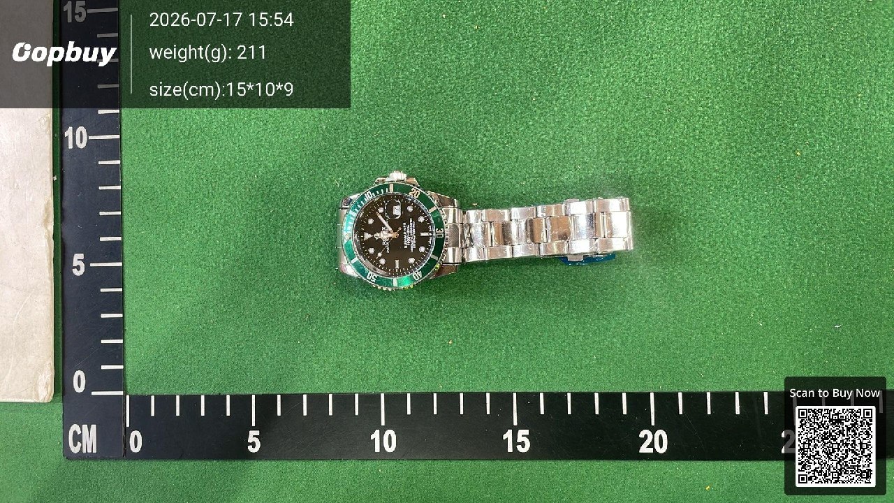 Wristwatch on a warehouse ruler mat