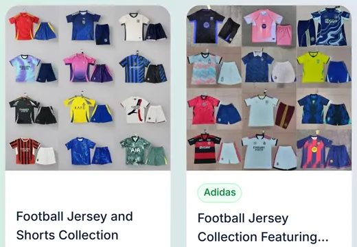 Jerseys product listing examples